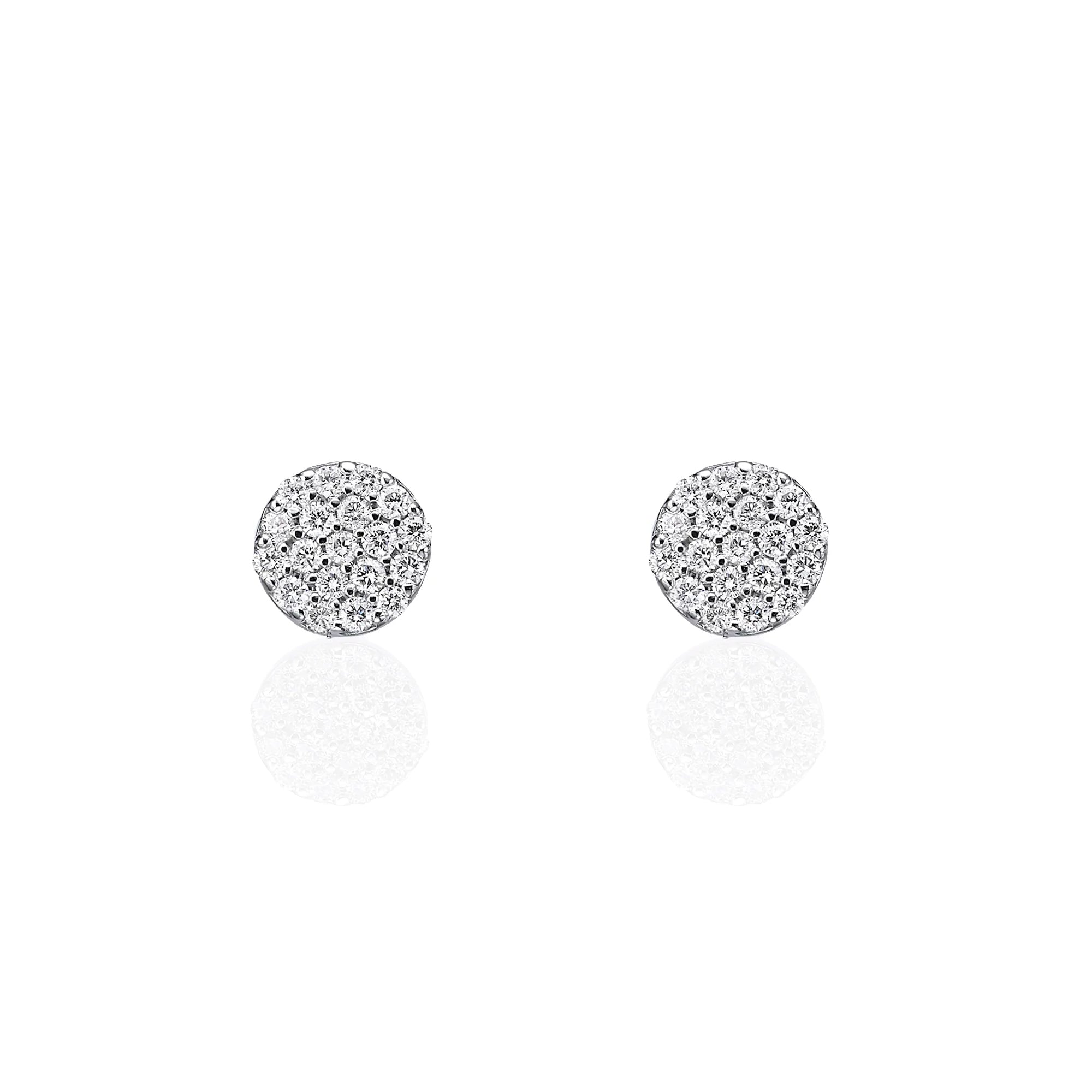 Aros Mini Pave Oro Blanco