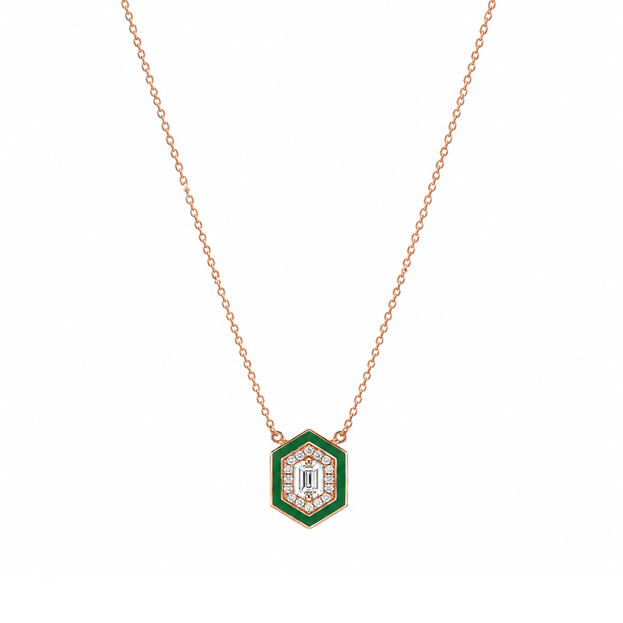Collar Art-Deco Verde