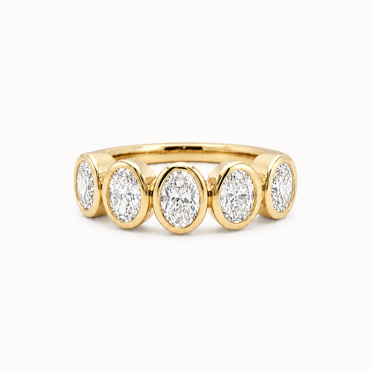 Cintillo Bezel Diamantes Oval