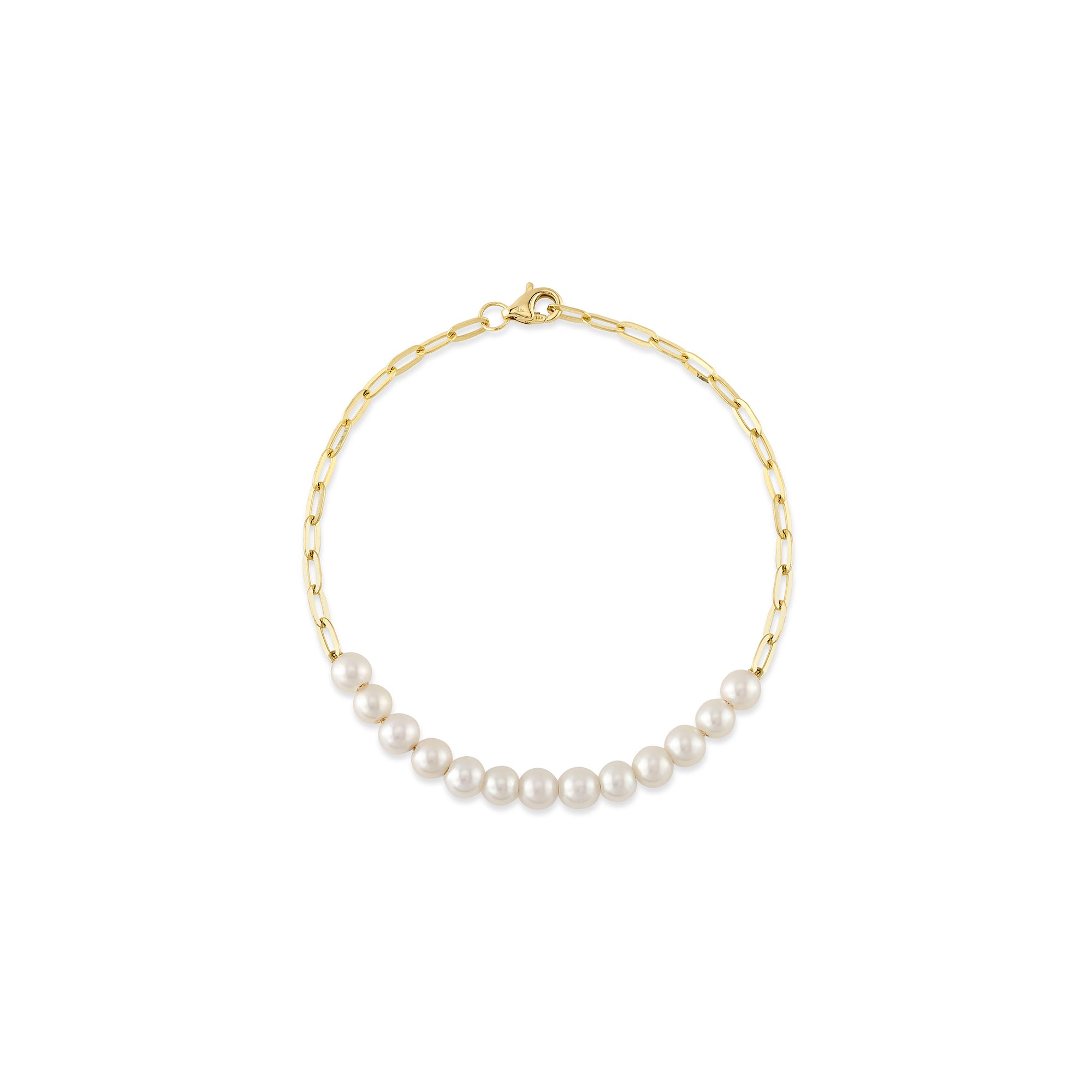 Pulsera Perlas Paper Clip